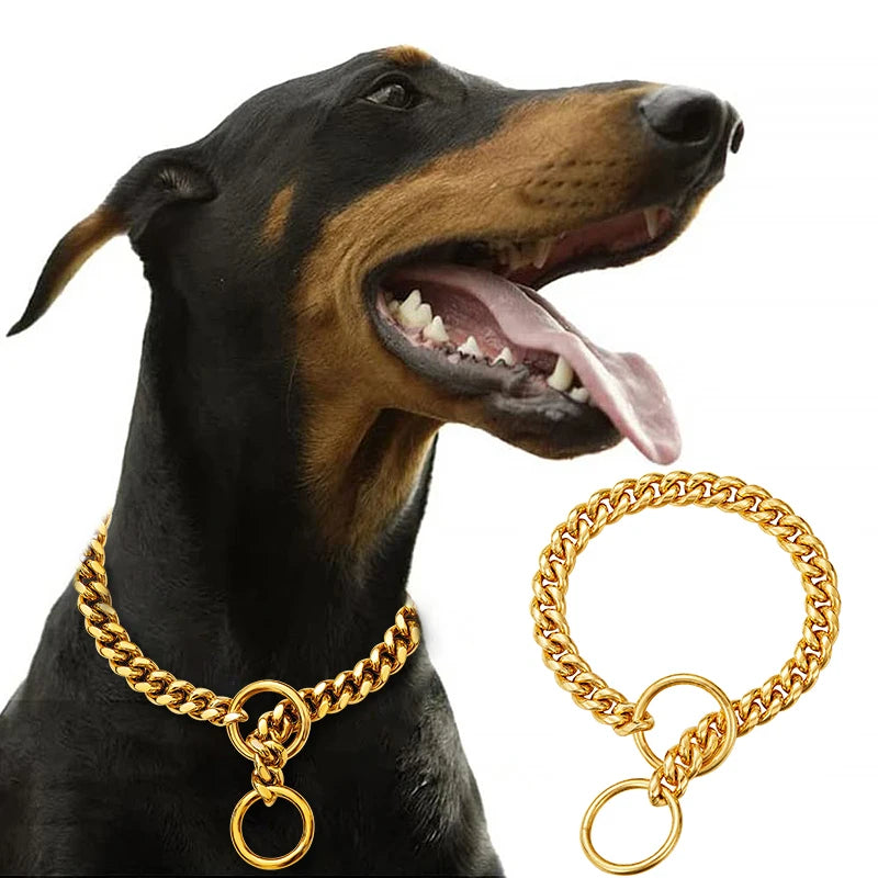 Stainless Steel Chain Collar for Dogs Durable Training Collar