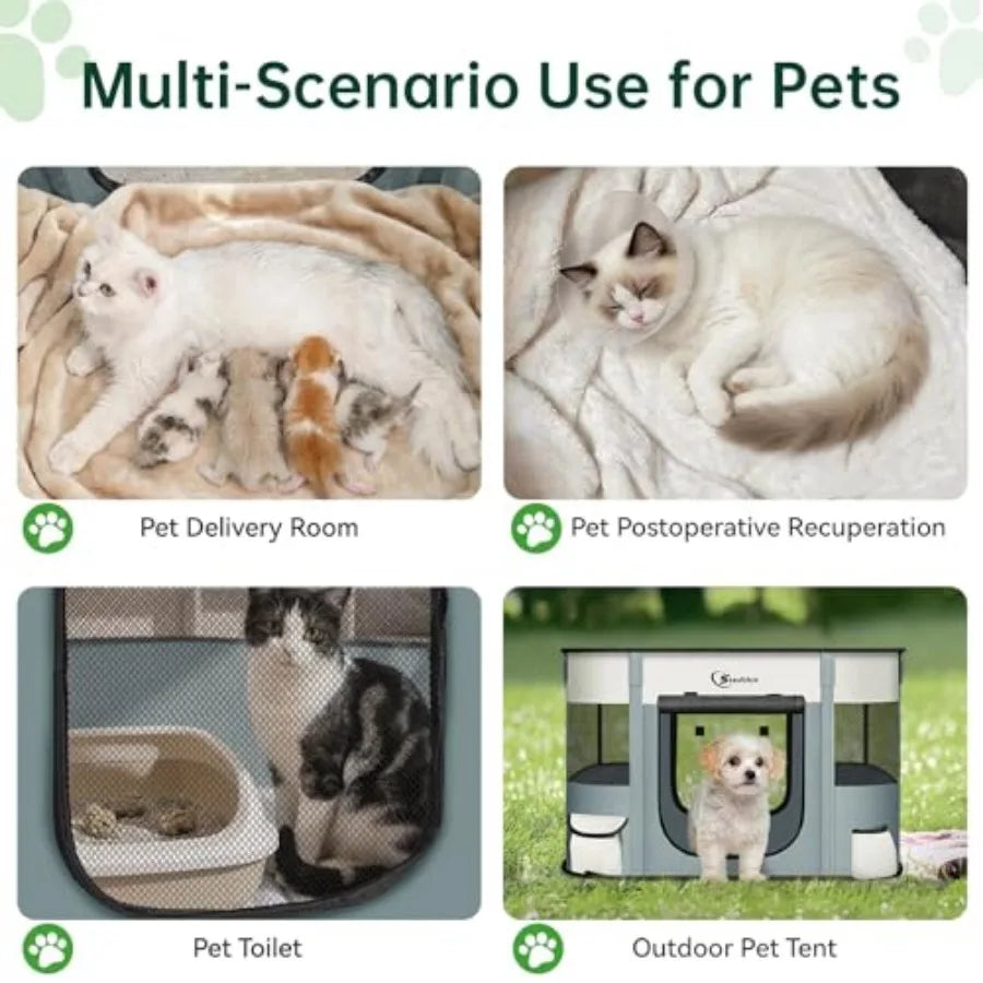 Foldable Pet Playpen Kennel for Dogs Cats Rabbits and More