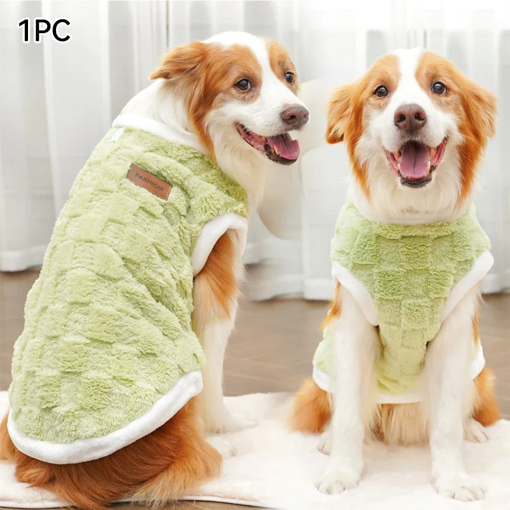 Flannel Dog Winter Sweater Coat For Small To Large Pets