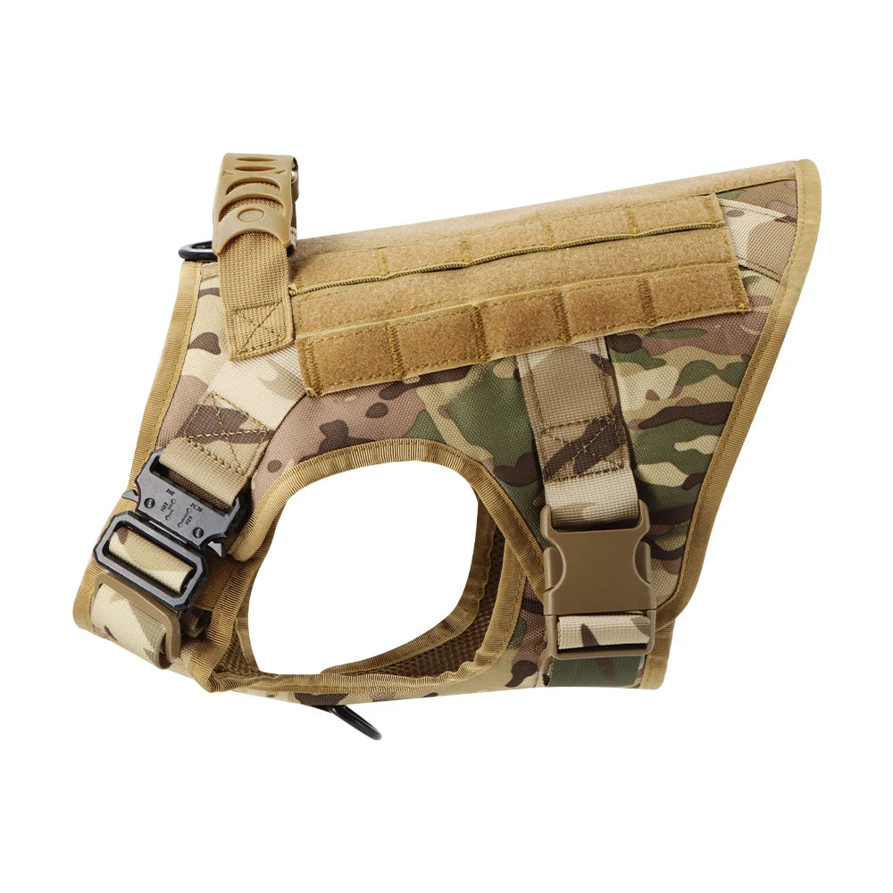 PETRAVEL Military Malinois Dog Harness Vest Set With Leash Patches