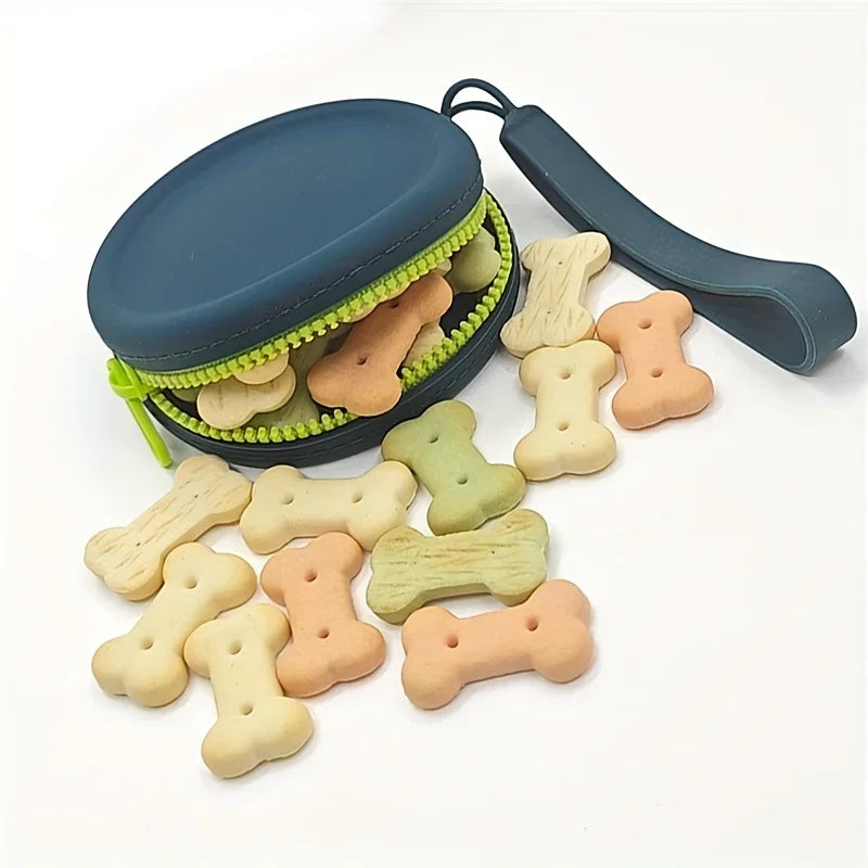 Silicone Dog Treat Pouch Waterproof Outdoor Training Bag