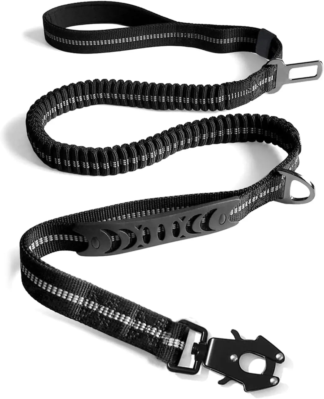 DCLOUD Reflective Shock Absorbing Dog Leash With Car Seatbelt