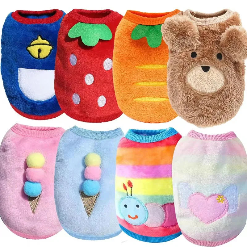 KaJiPet Soft Flannel Winter Vest For Small Dogs And Cats