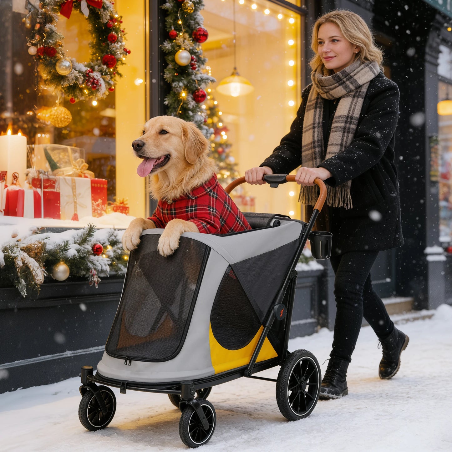 Foldable Pet Stroller for Dogs and Cats Travel in Comfort