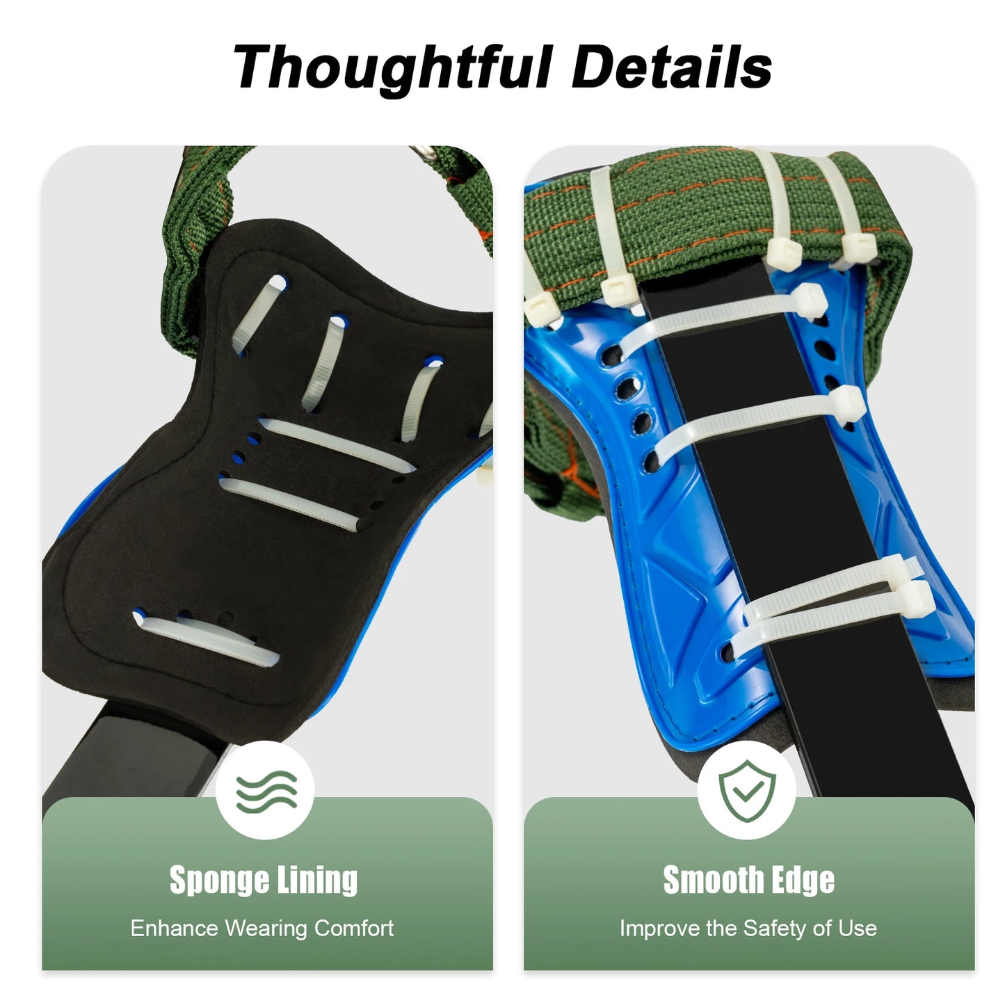 Professional Tree Climbing Spikes Kit With Safety Harness Capacity 220lbs