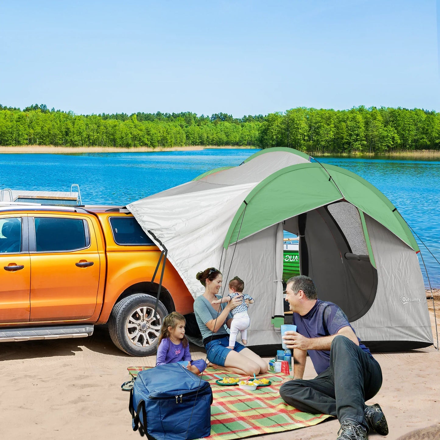 Waterproof SUV Tent With Mesh Window For Family Travel