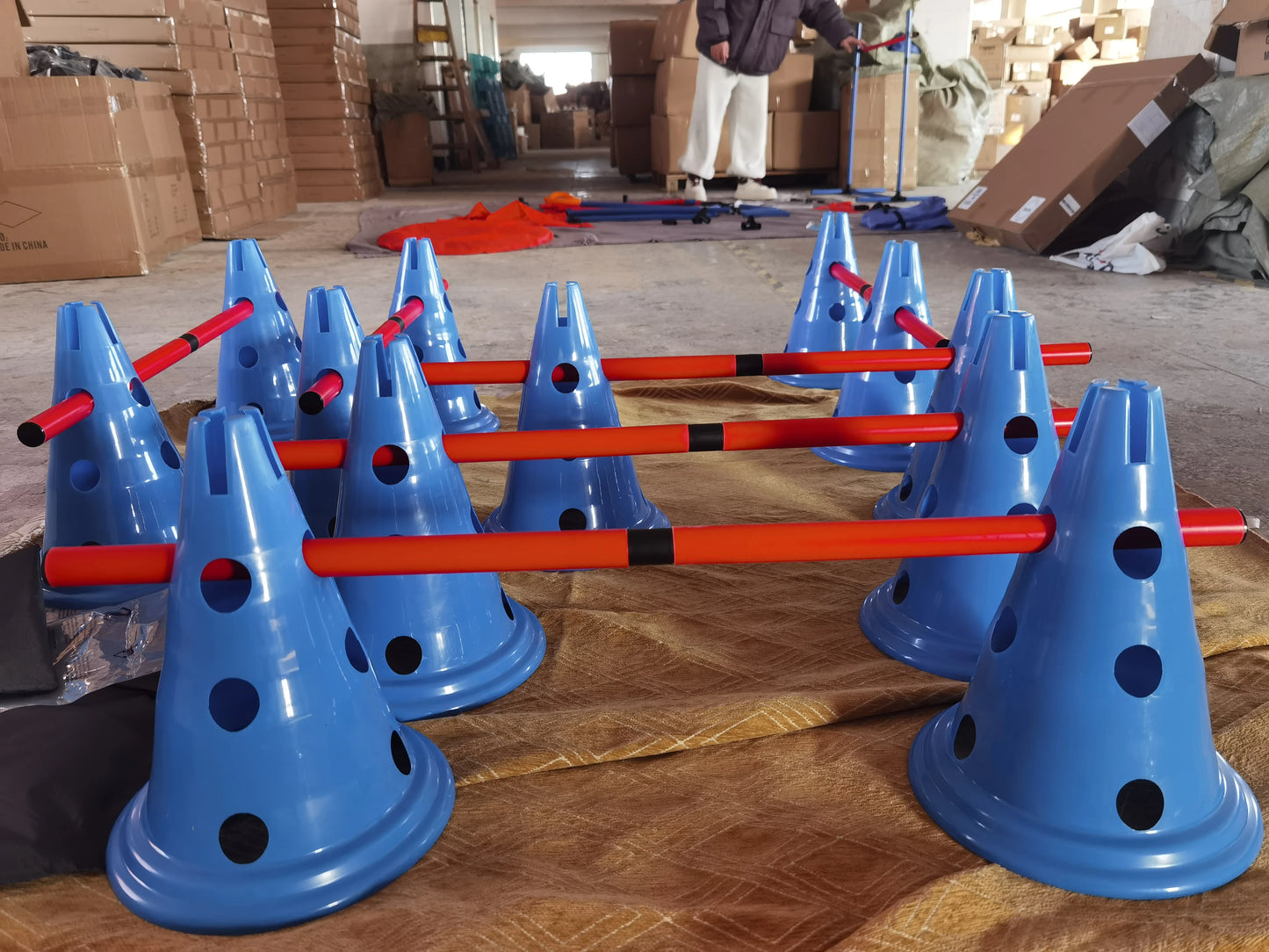 Dog Agility Hurdle With 12 Cones And 6 Rods Heavy-Duty