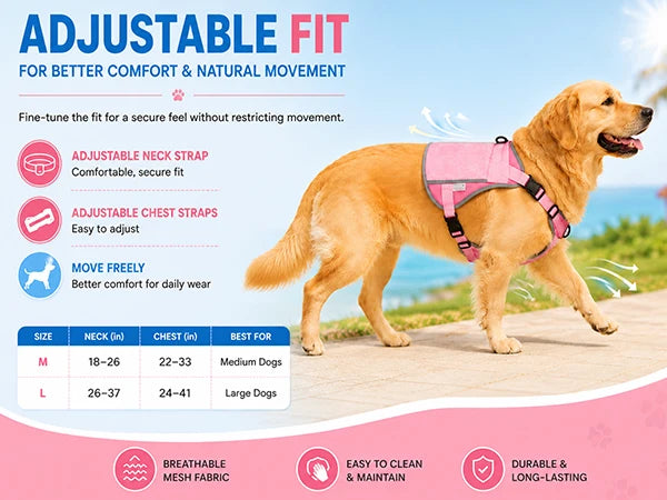 Cooling Vest For Dogs With Replaceable Cooling Packs, Lightweight