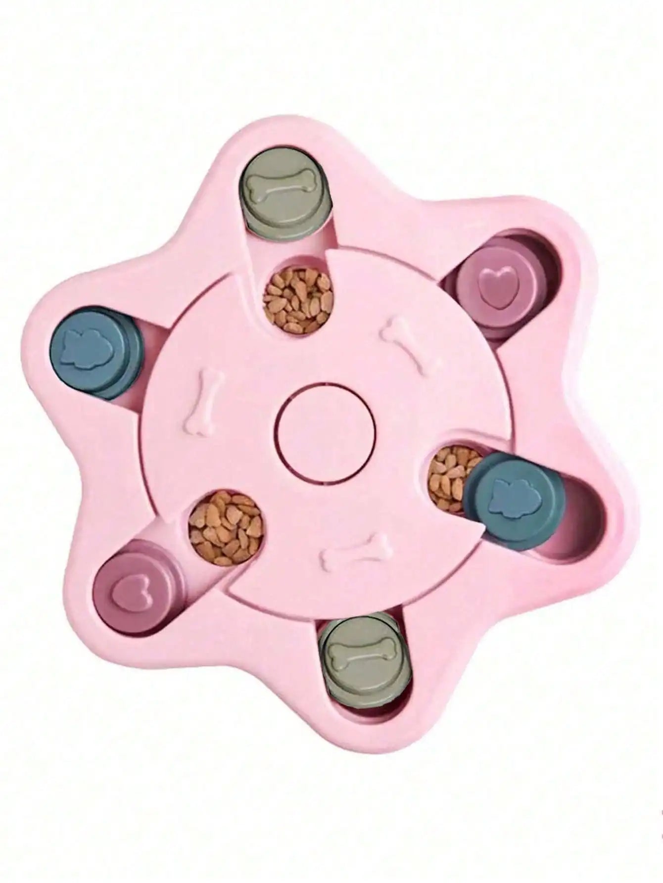 Durable Interactive Dog Cat Slow Feeder Bowl Puzzle Food Dispenser