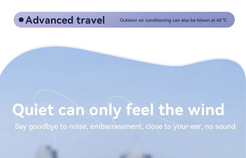 N90 Neck Fan Bladeless Wearable USB Rechargeable With 5-Speed Modes