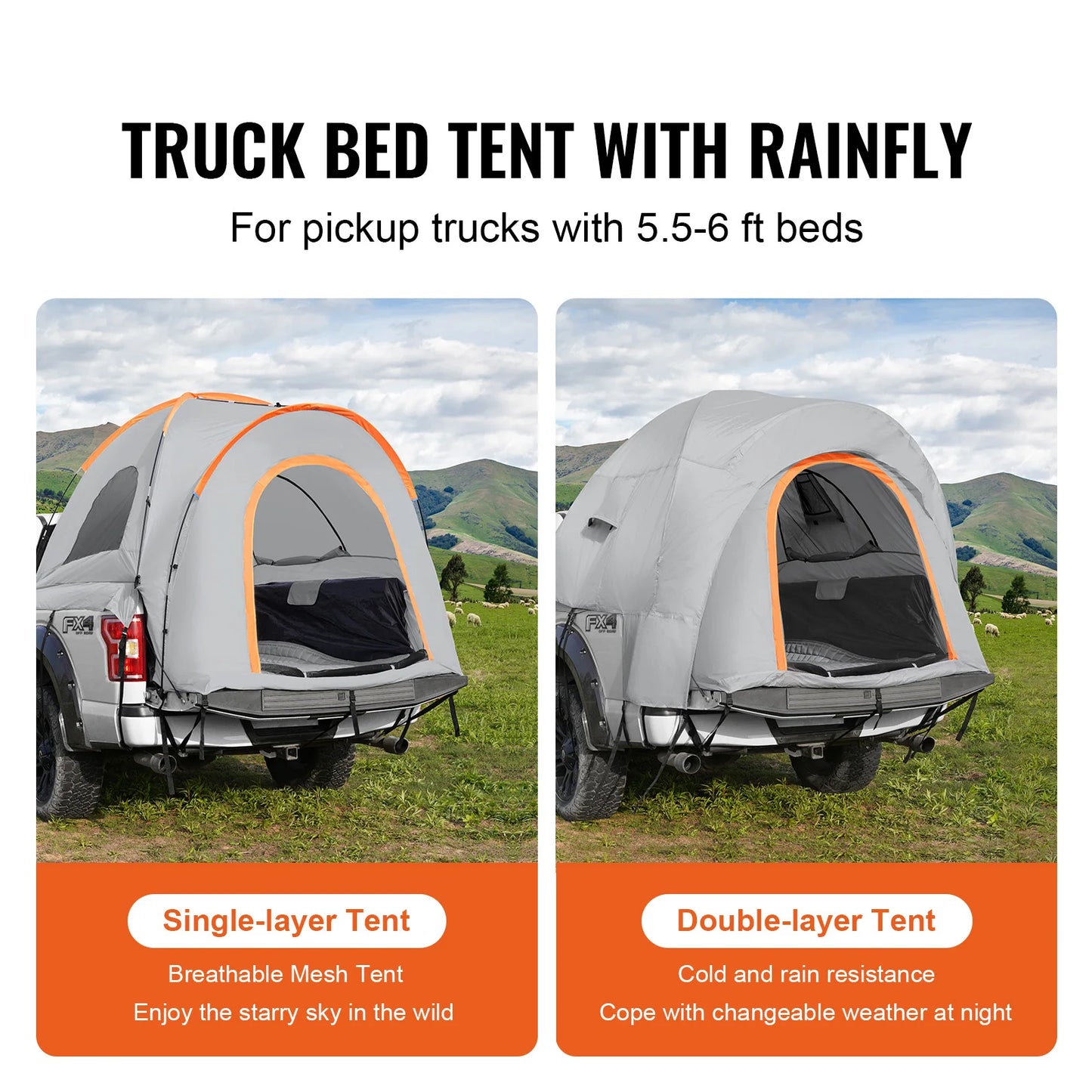 SucceBuy SUV Camping Tent Rear Attachment For Van Hatch Tailgate