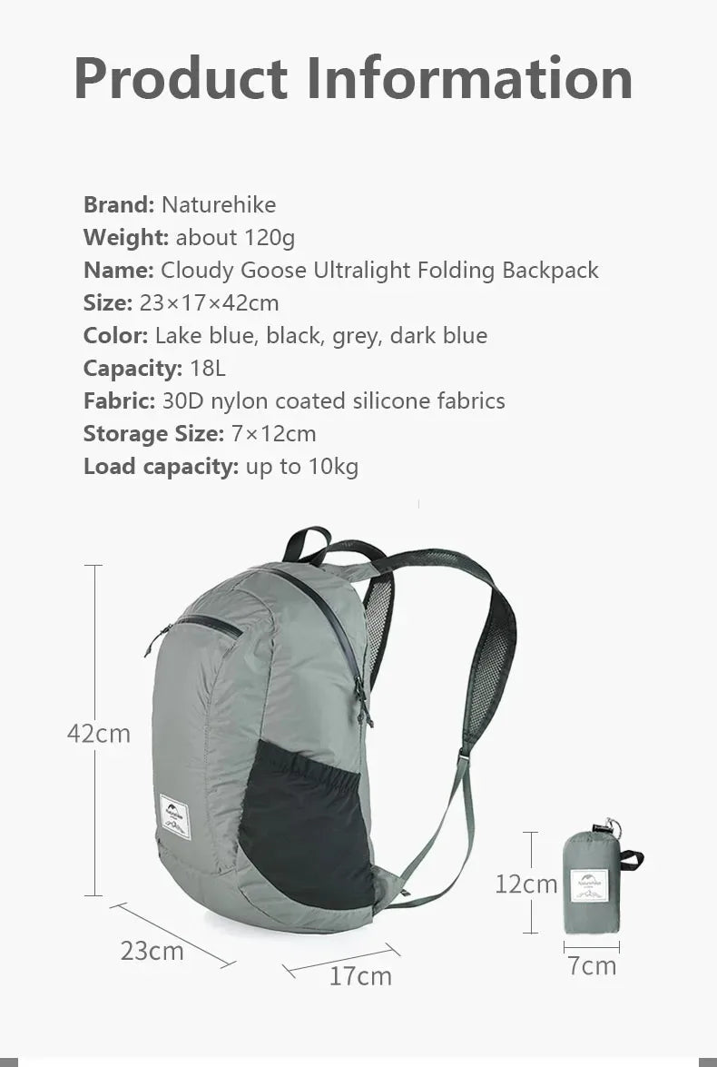 Naturehike Lightweight Outdoor Backpack For Hiking And Travel