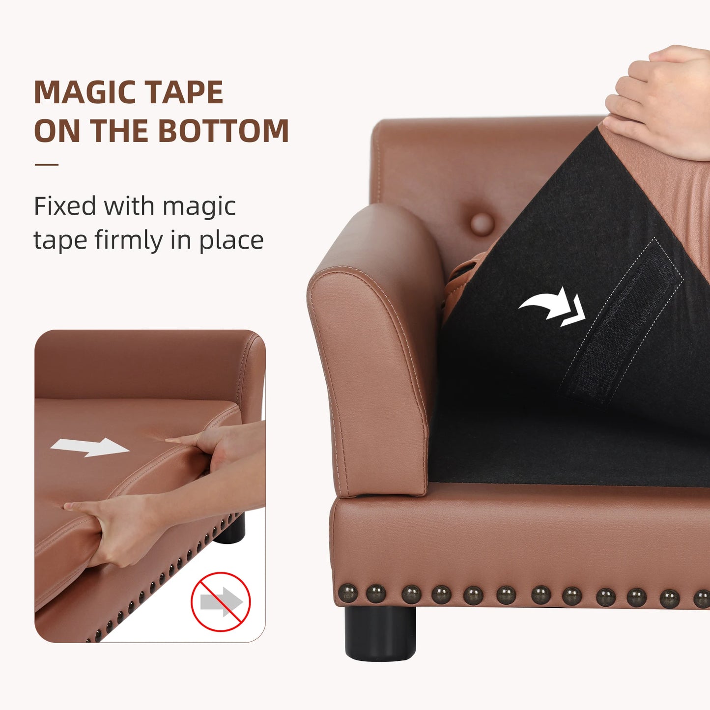 Borwart Luxury Heavy Duty Pet Sofa Bed With Removable Cover