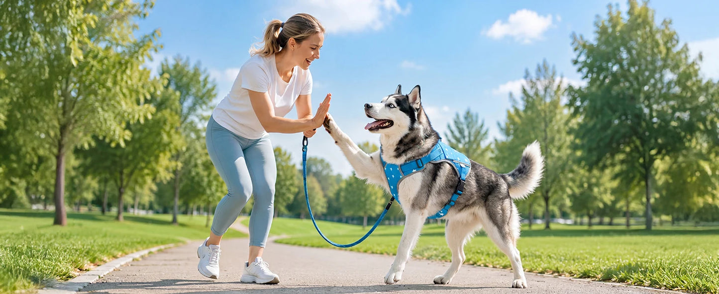 Pet Dog Cooling Vest Harness With Frozen Packs