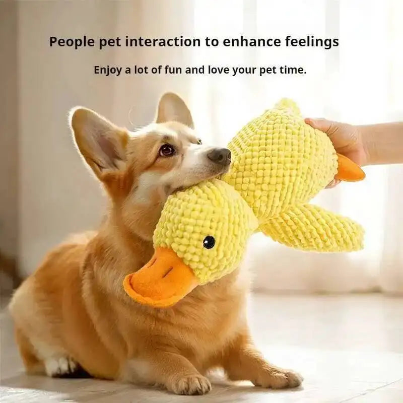 Dog Plush Calming Duck Toy Squeaky Chew for Puppies
