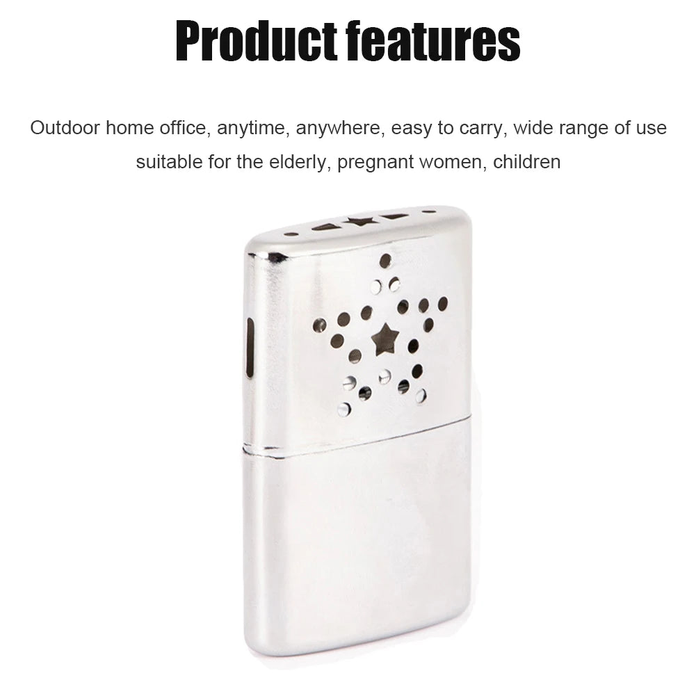 Apwikoger Refillable Catalytic Fuel Hand Warmer Portable Reusable Metal Alloy