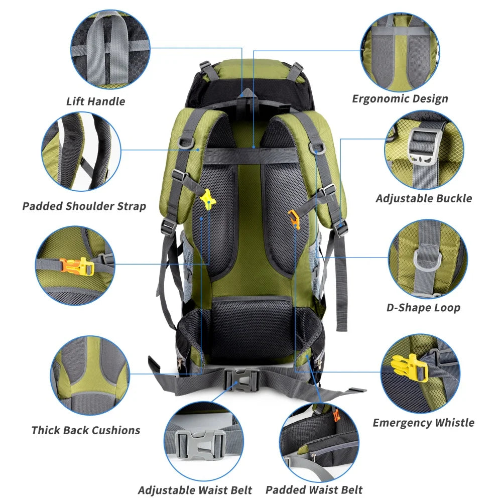 Night Cat Lightweight Hiking Backpack For Men Women Outdoor Travel