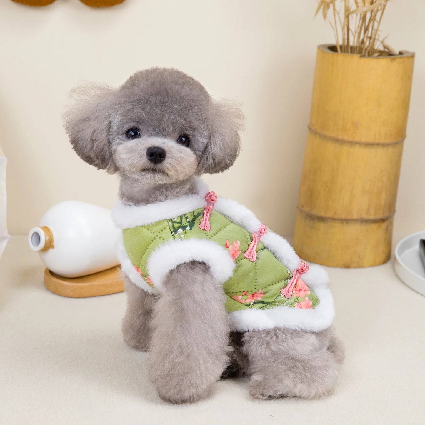 Warm Chinese Style Pet Dog Tang Suit Winter Jacket