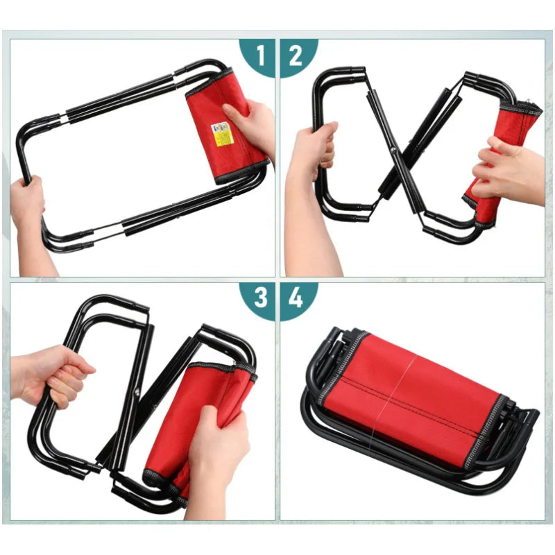 Portable Aluminum Outdoor Folding Chair With Carry Bag For Camping