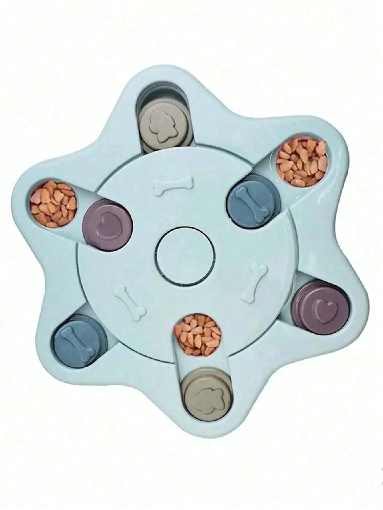 Durable Interactive Dog Cat Slow Feeder Bowl Puzzle Food Dispenser