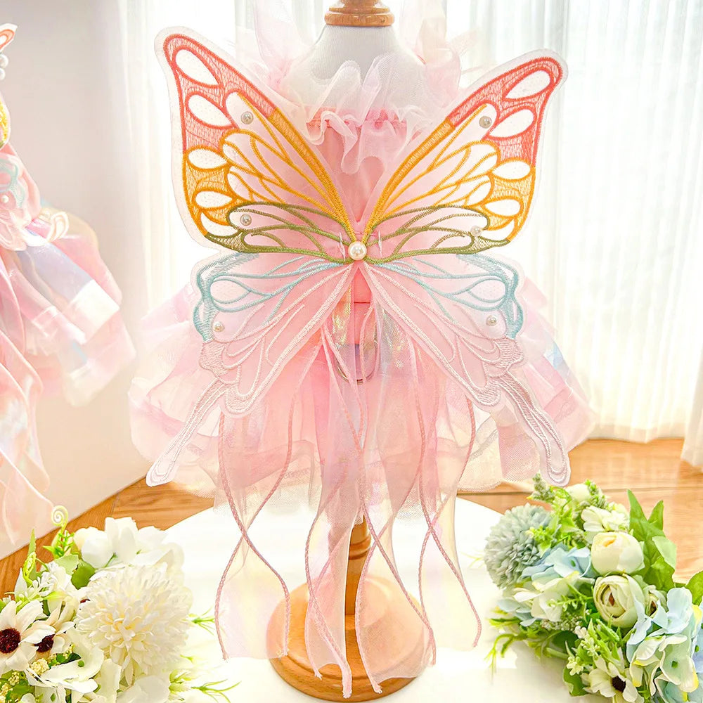 Dog Cat spring princess Dress Lace Skirt Pet Clothing Stripe Skirt Puppy Princess Apparel Cute Puppy Clothes Pet cat clothes