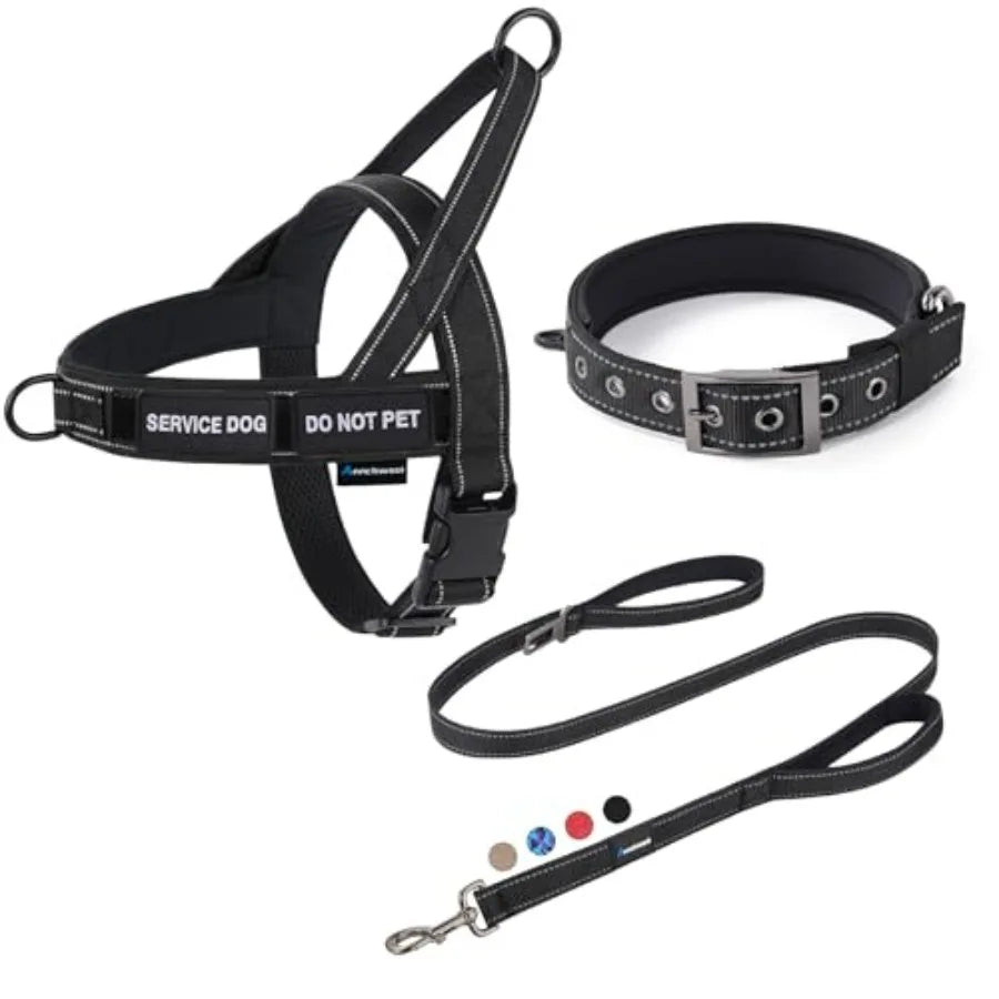 No Pull Dog Harness And Leash Set With Double Handle