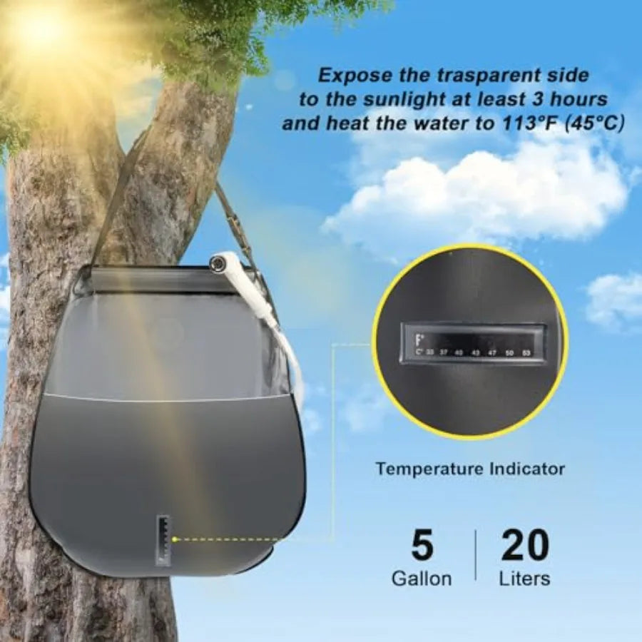 Portable Privacy Tent With 5 Gallon Shower Bag Nozzle Upgraded