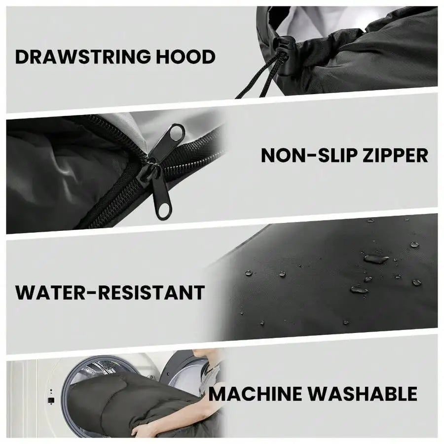 Lightweight 3-Season Sleeping Bag Polyester Pongee For Camping