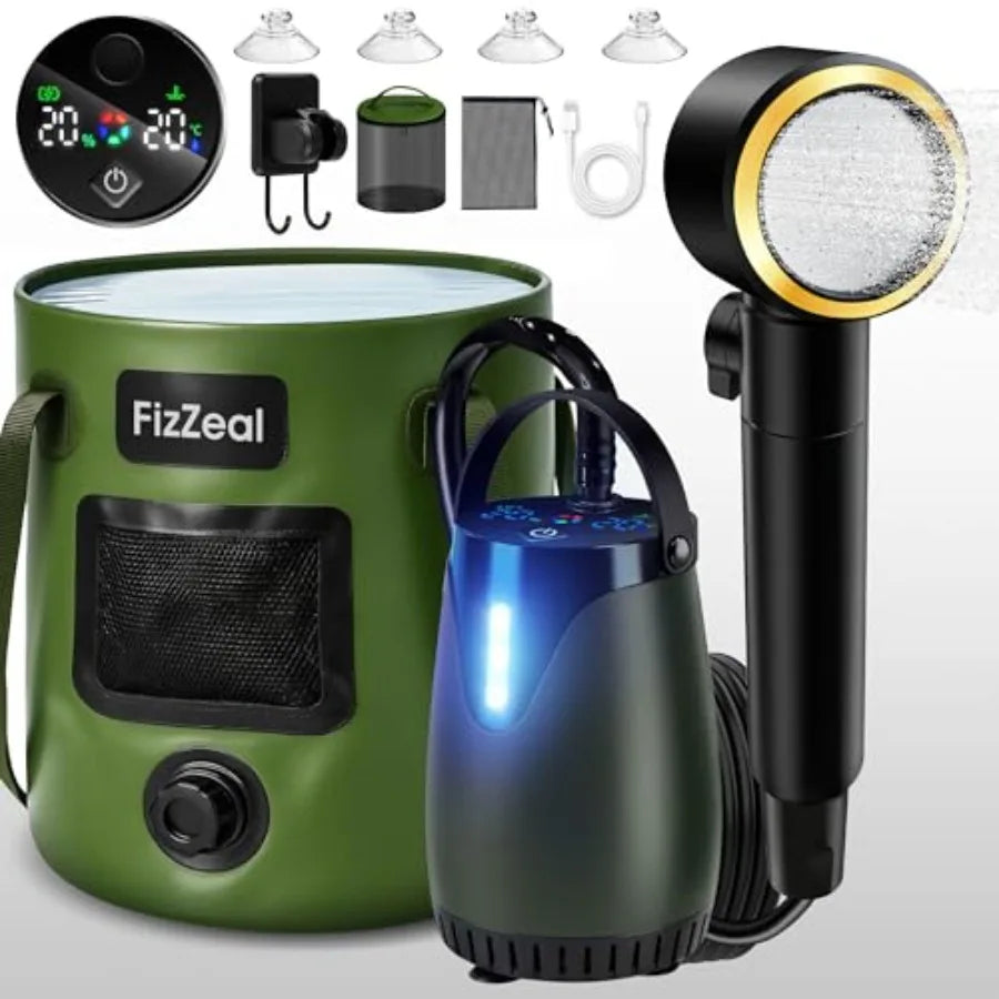 Rechargeable Portable Camping Shower With 8000mAh Battery