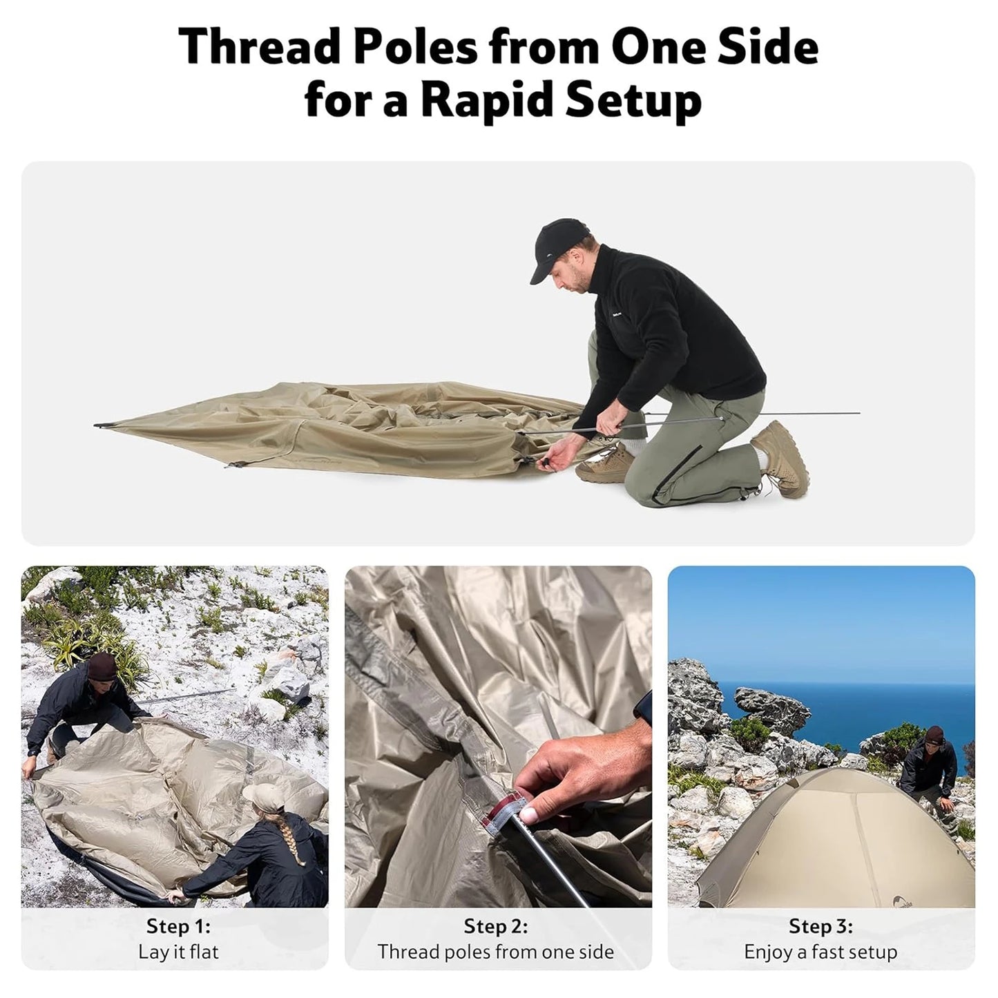 Naturehike Giling Pro 4 Seasons Dome Hiking Tent Camping Gear