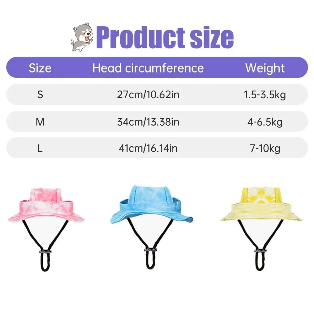 Pet Hat With Ear Holes Adjustable Baseball Cap For Dogs And Cats