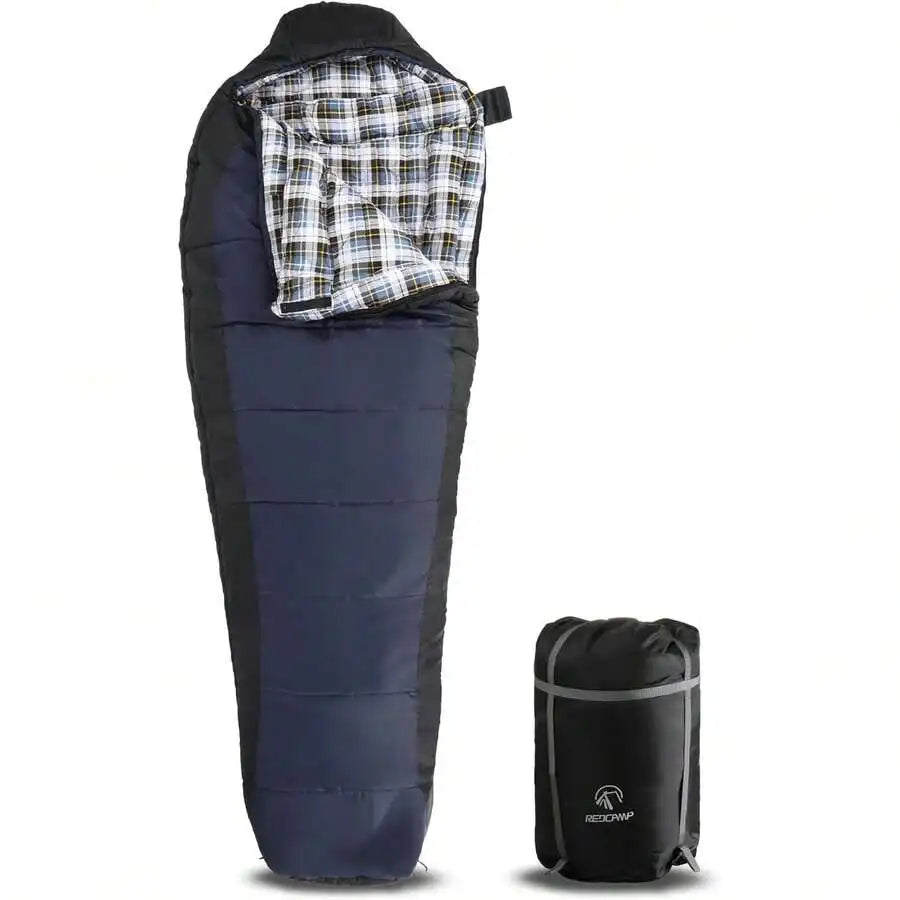 Cotton Filling Extra Thick Mummy Sleeping Bag For Adults Winter