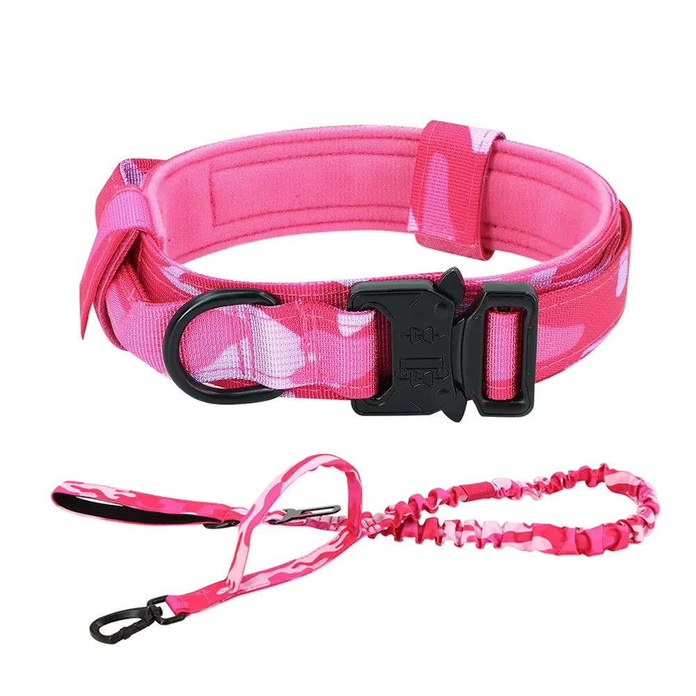 Dog Training Collar And Leash Set With Adjustable Control Handle