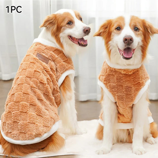 Flannel Dog Winter Sweater Coat For Small To Large Pets