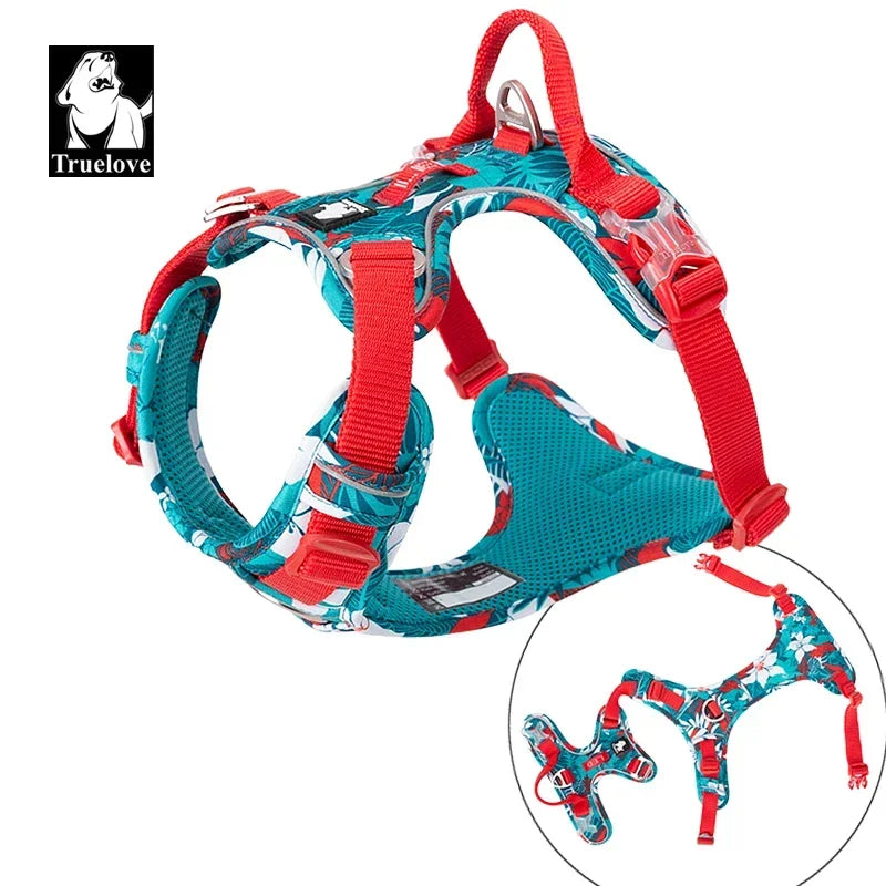 TRUELOVE Explosion Proof Dog Harness Camouflage Reflective Nylon
