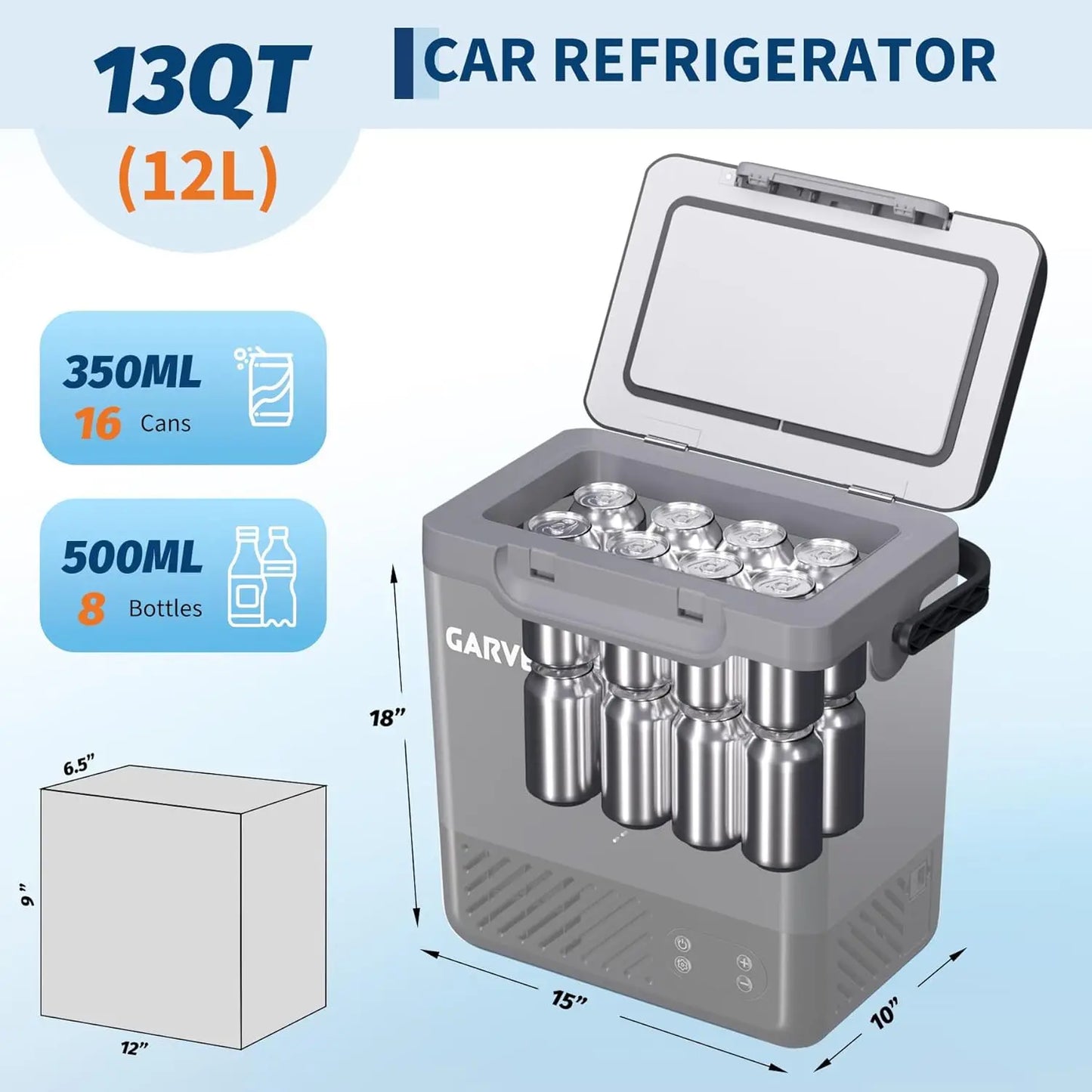 HiMISS Car Refrigerator Portable Freezer With Inverter Compressor