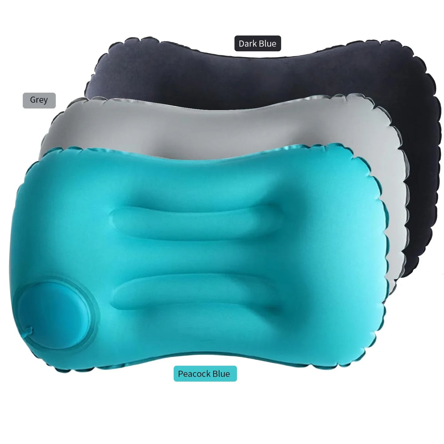 Portable Inflatable Pillow For Neck And Lumbar Support