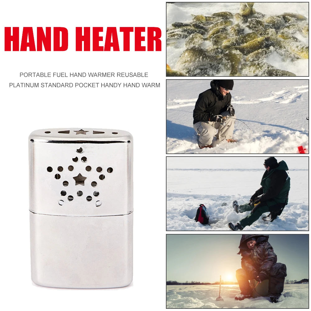 Apwikoger Refillable Catalytic Fuel Hand Warmer Portable Reusable Metal Alloy