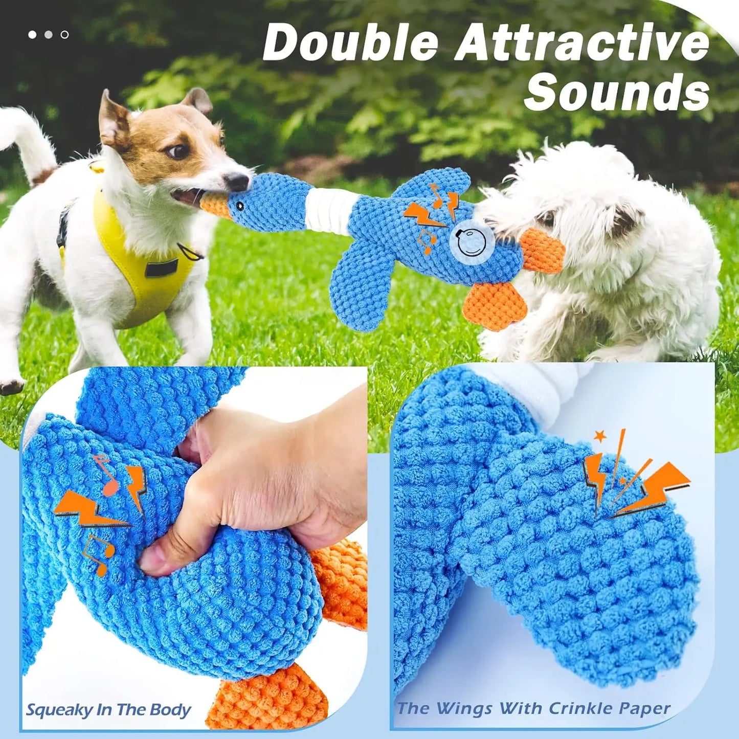 Goose Indestructible Dog Chew Toy for Aggressive Chewers