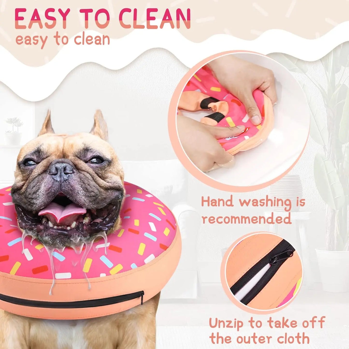 Soft Inflatable Dog Cone Collar For Post Surgery Recovery
