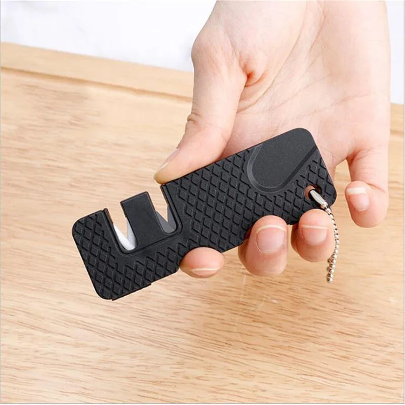 Ceramic Keychain Whetstone Knife Sharpener Carbide Scissor Diamond Tool