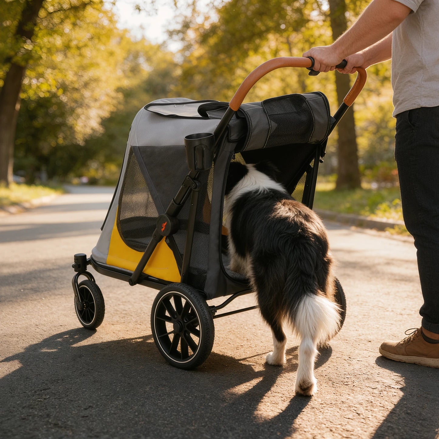 Foldable Pet Stroller for Dogs and Cats Travel in Comfort
