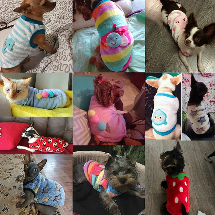 KaJiPet Soft Flannel Winter Vest For Small Dogs And Cats