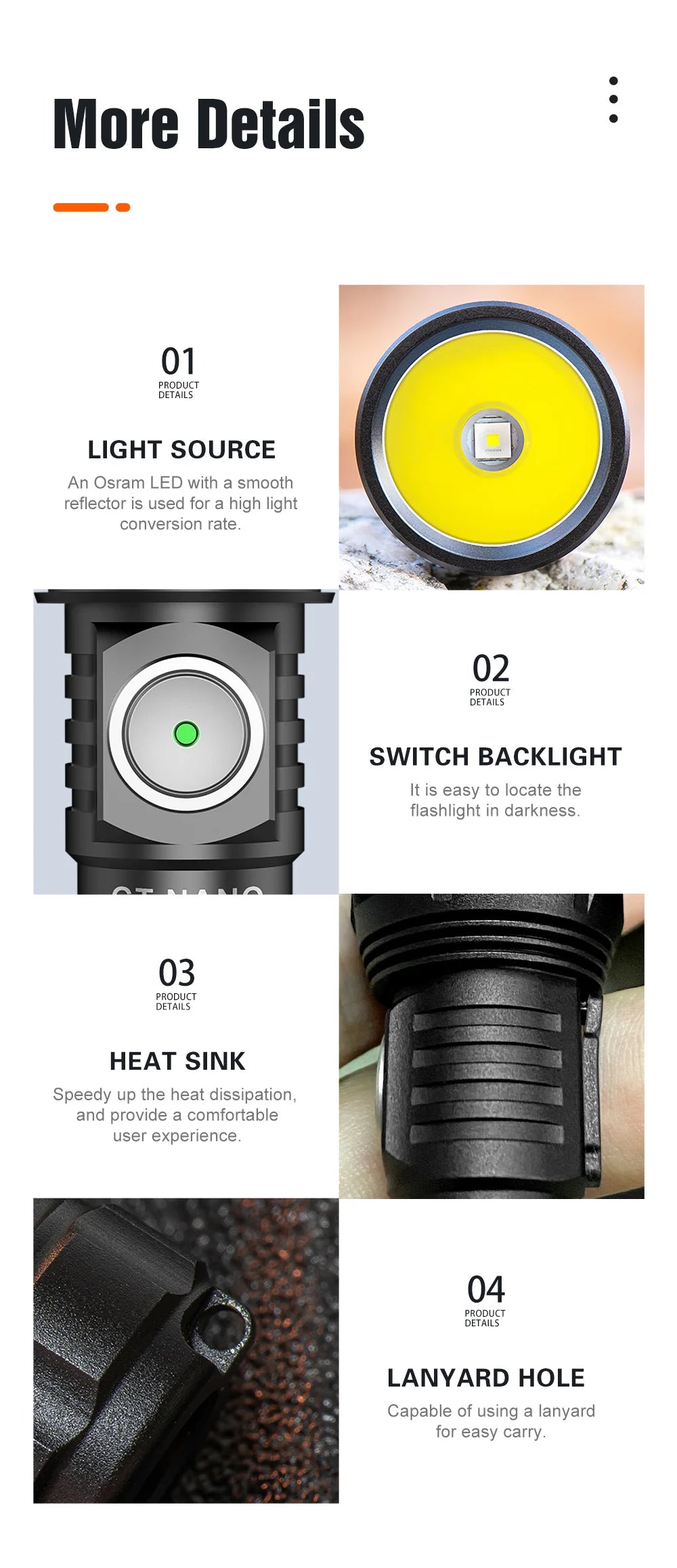 Lumintop GT Nano V3.0 USB Rechargeable Mini Outdoor Flashlight