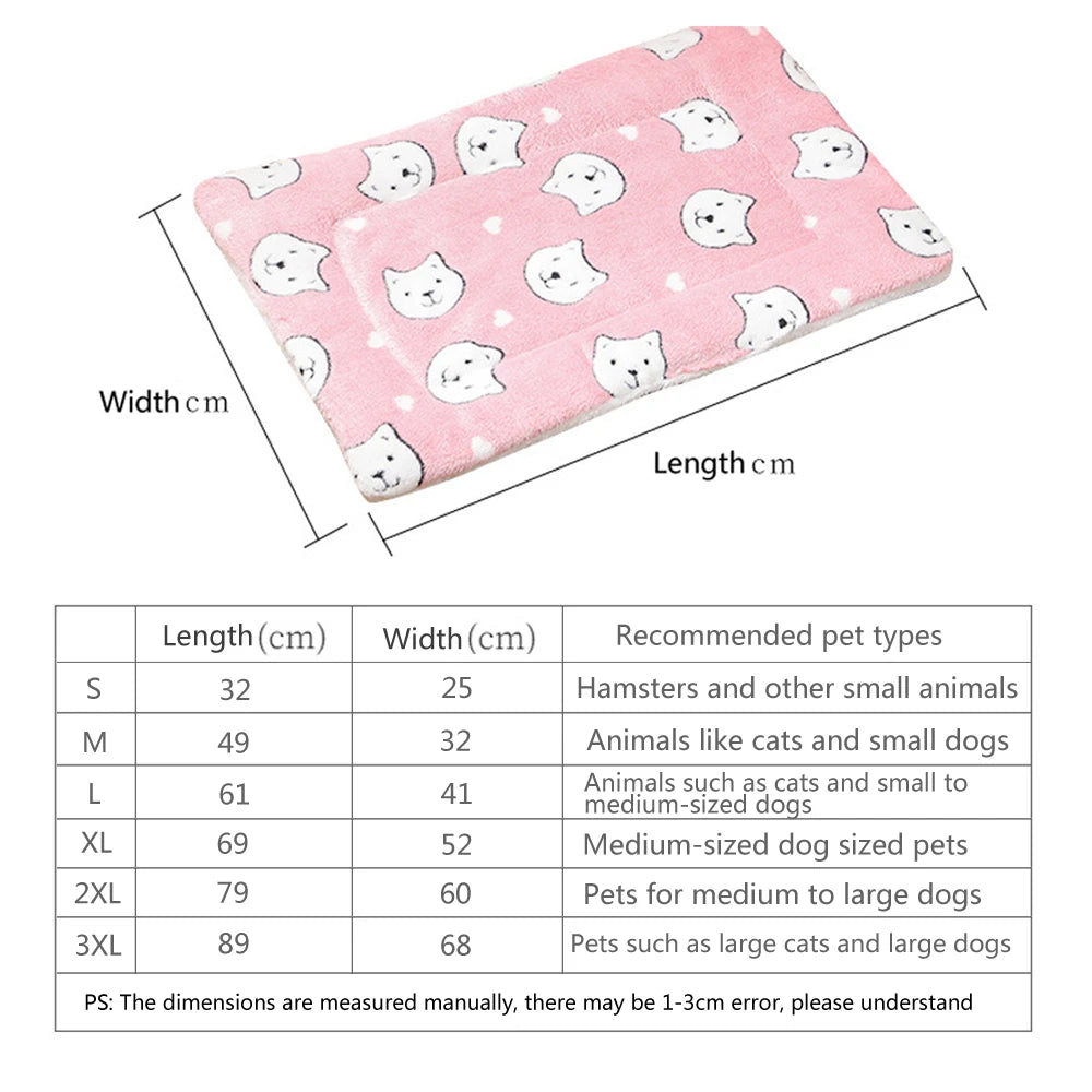 Thickened Flannel Cat And Dog Sleeping Mat