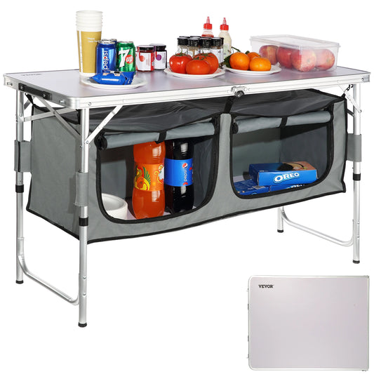 VEVOR Camping Kitchen Table Folding Outdoor Prep Station