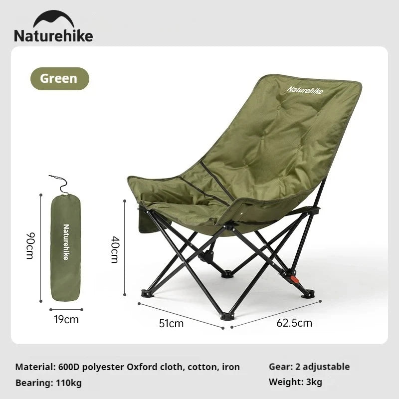 Naturehike High Back Moon Chair Folding Lounge Outdoor Camping Chair