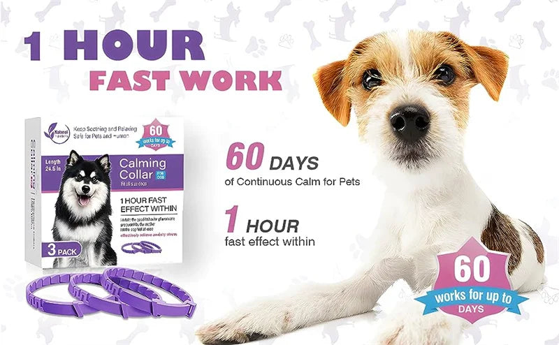 Dog Cat Calming Collar For Anxiety Relief Breakaway Quick Release