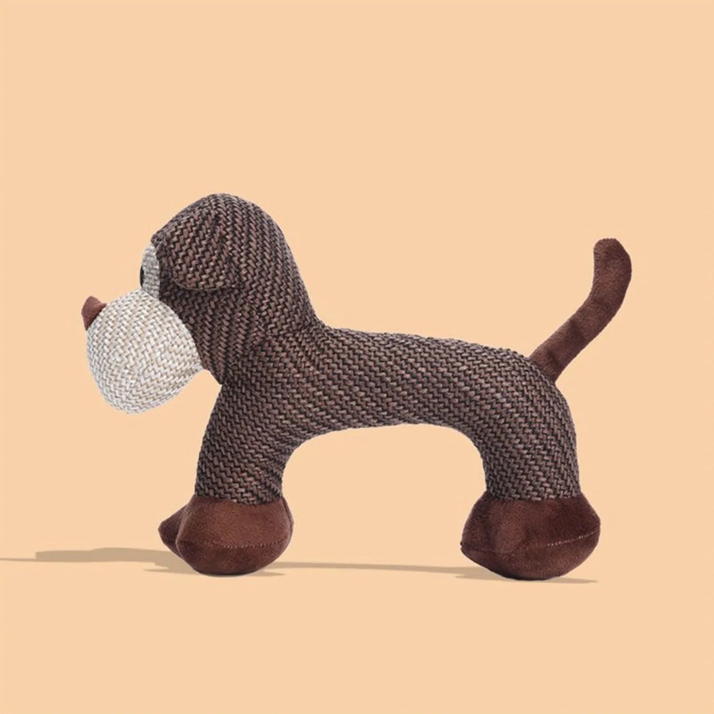 Interactive Squeaky Puppy Plush Dog Toy Cute Wear Resistant Material