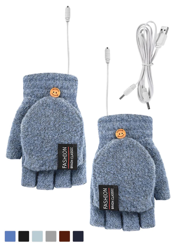 USB Electric Heating Gloves for Sports and Winter Activities